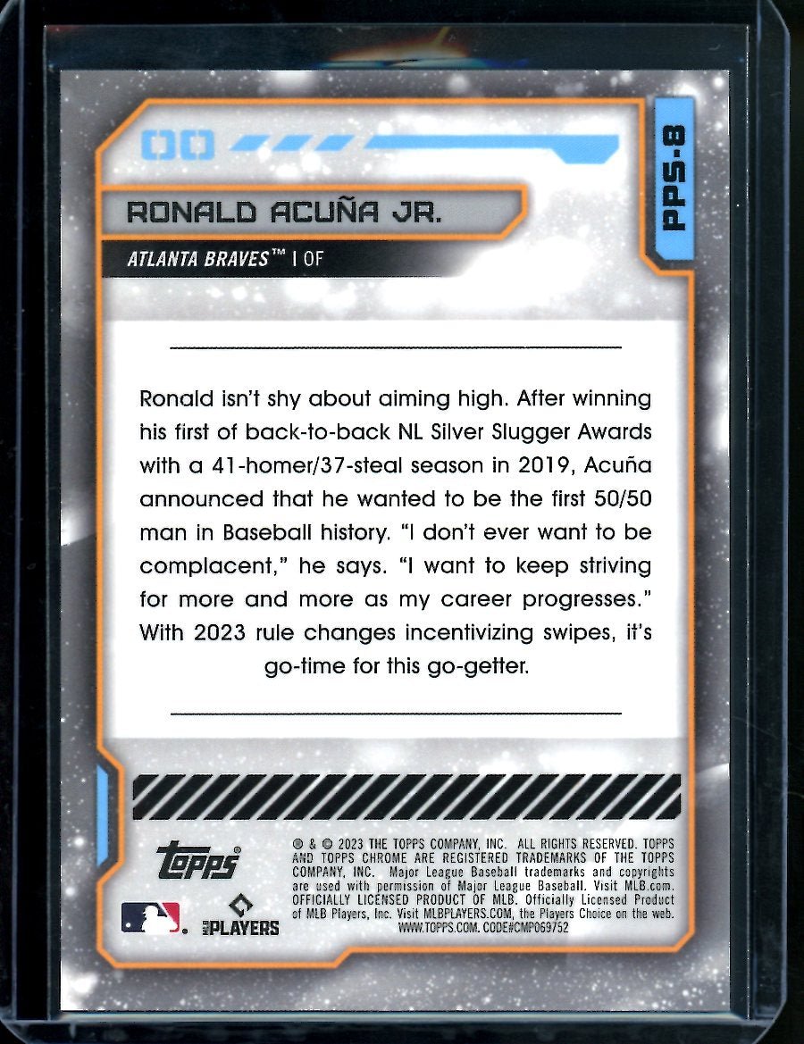2023 Topps Cosmic Chrome Ronald Acuna Jr. Planetary Persuit The Sun Braves