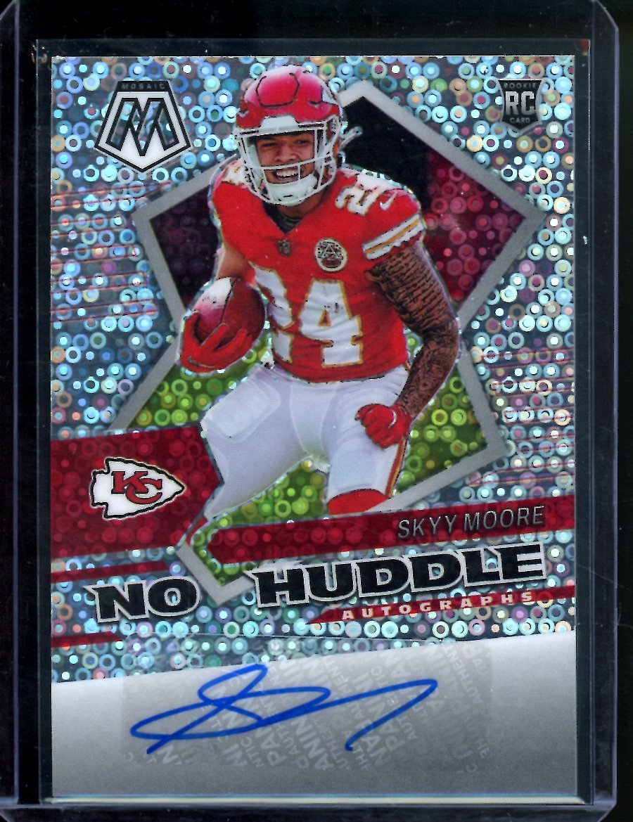 2022 Panini Mosaic Skyy Moore Rookie No Huddle Auto Chiefs