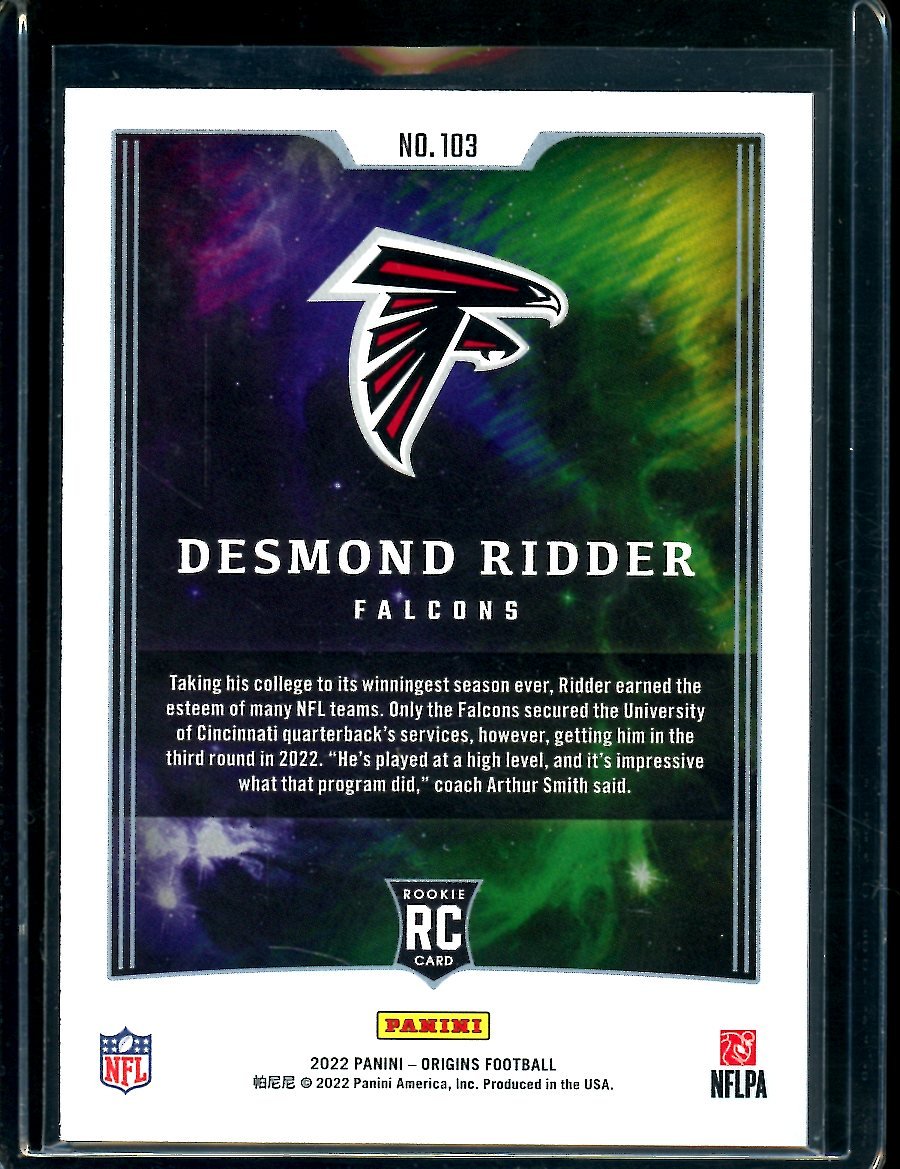 2022 Panini Origins Desmond Ridder Rookie /17 Falcons