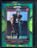 2022 Panini Prizm Drake London Rookie Green Yellow Hyper /175 Falcons