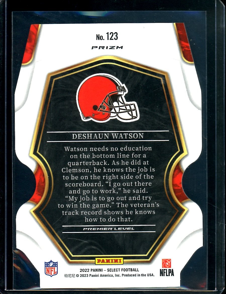 2022 Panini Select Deshaun Watson Premier Level Zebra SSP Browns