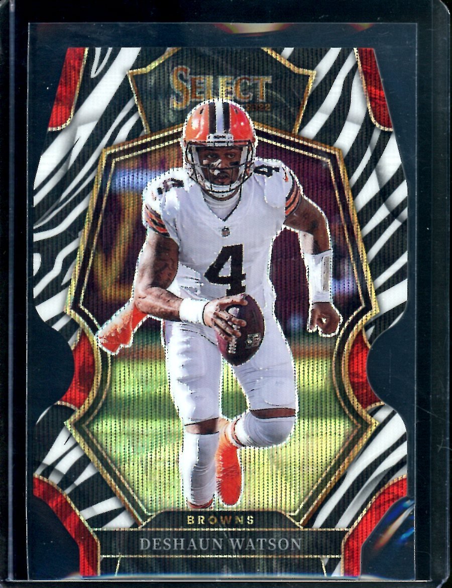 2022 Panini Select Deshaun Watson Premier Level Zebra SSP Browns