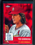 2022 Topps Platinum Anniversary Ted Simmons Red Wave /5 Cardinals