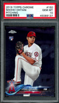 2018 Topps Chrome Shohei Ohtani Rookie Pitching PSA 10 Angels