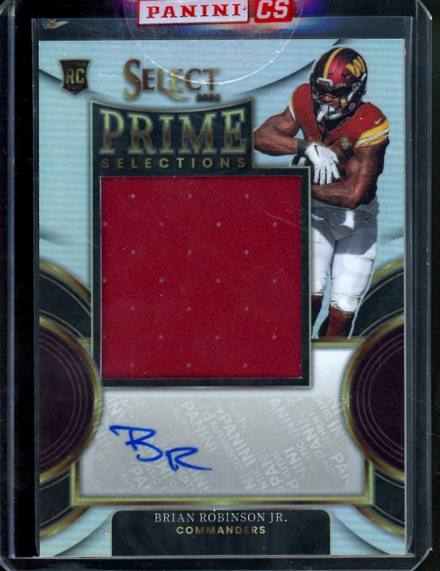 2022 Panini Select Brian Robinson Jr. Rookie RPA /99 Commanders