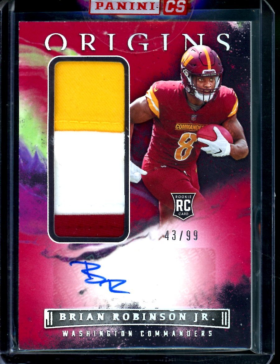 2022 Panini Origins Brian Robinson Jr. Rookie RPA Red /99 Commanders