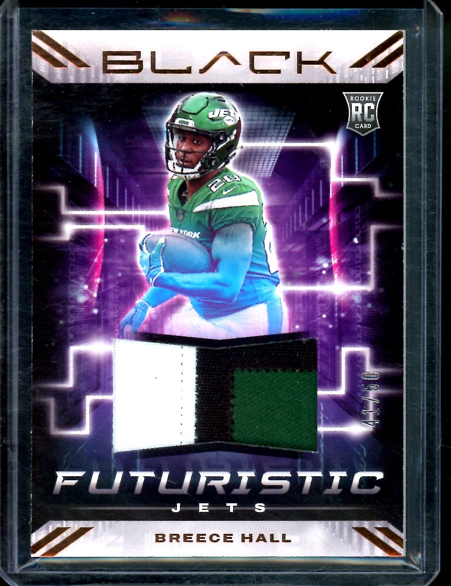 2022 Panini Black Breece Hall Rookie Patch /50 Jets