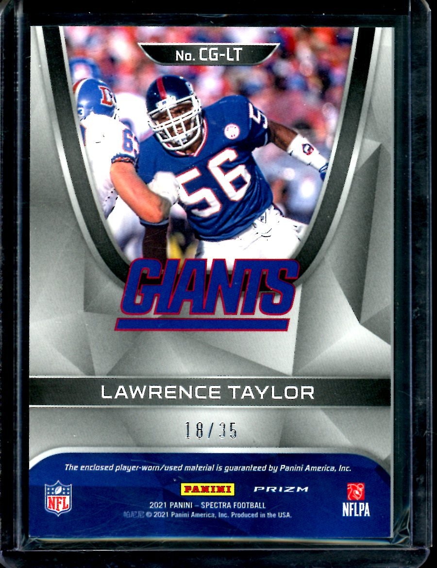 2021 Panini Spectra Lawrence Taylor Championship Gear Patch /35 Giants