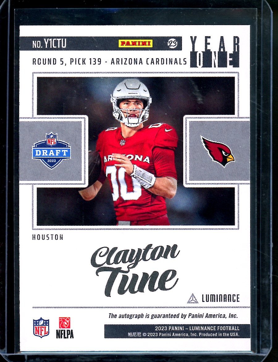 2023 Panini Luminance Clayton Tune Rookie Auto Cardinals