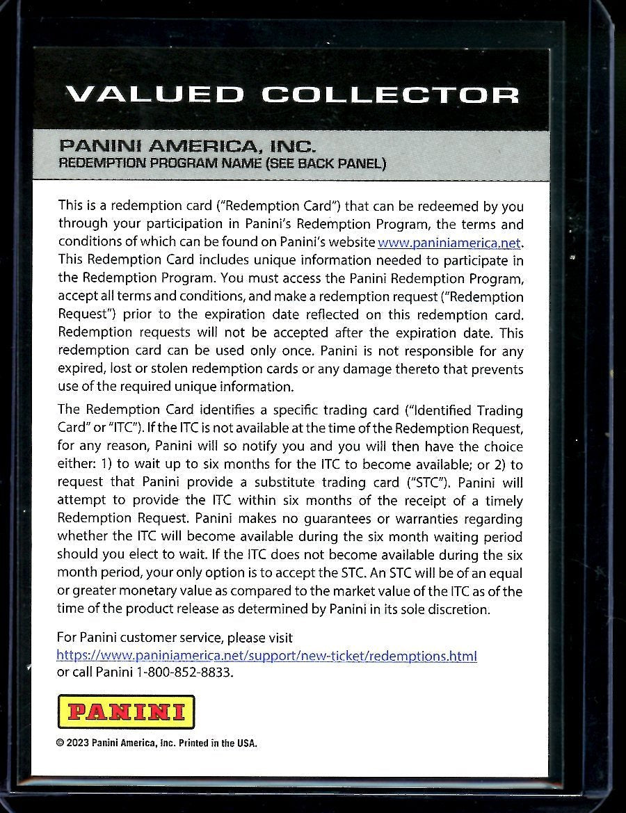 2023 Panini Immaculate Collgeiate Dontayvion Wicks Rookie RPA 1/1 Redemption Packers