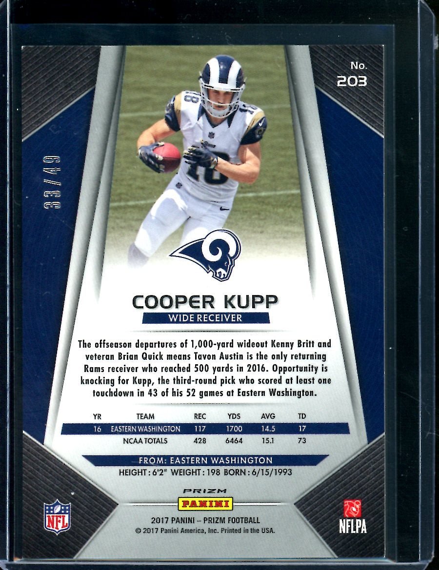 2017 Panini Prizm Cooper Kupp Rookie Red /49 Rams