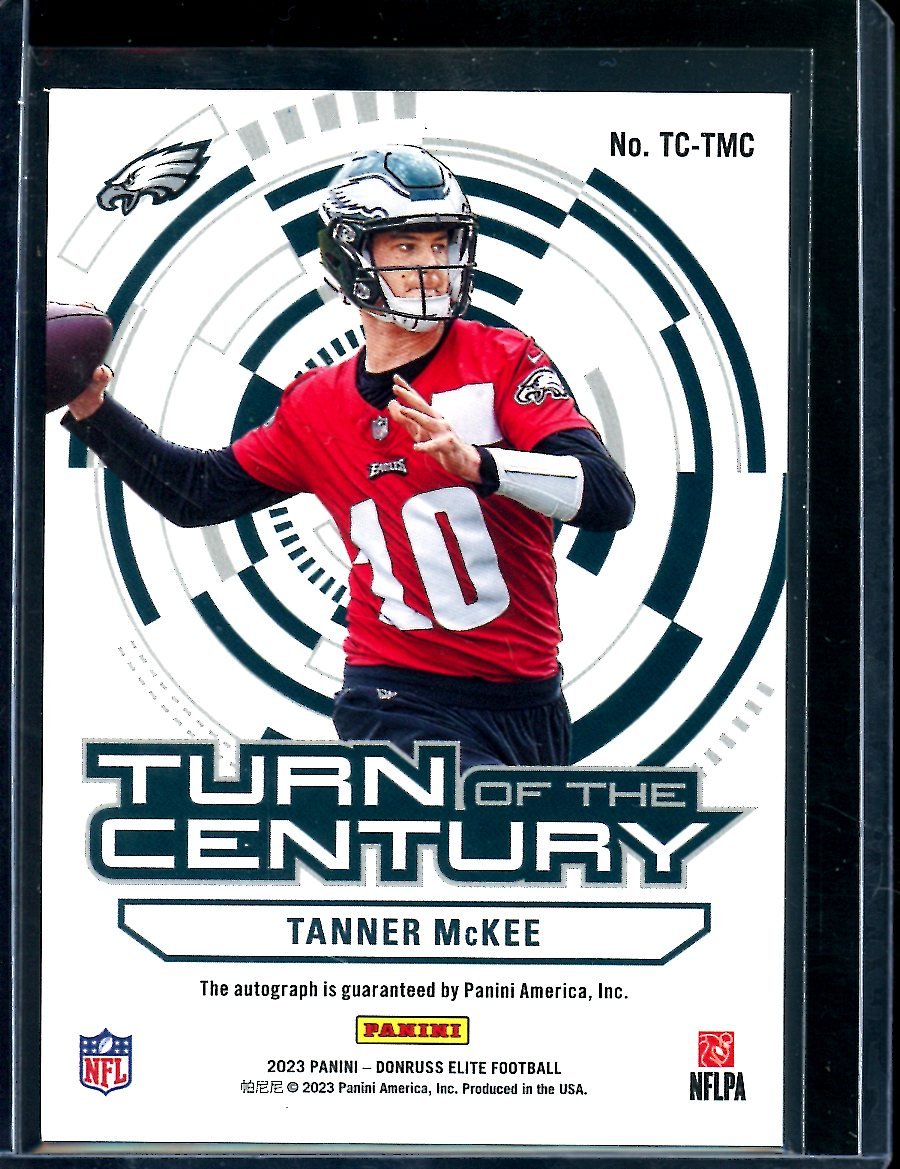 2023 Panini Elite Tanner McKee Rookie Auto /49 Eagles