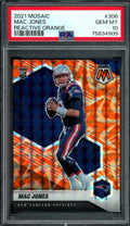 2021 Panini Mosaic Mac Jones Rookie Orange Reactive PSA 10 Patriots