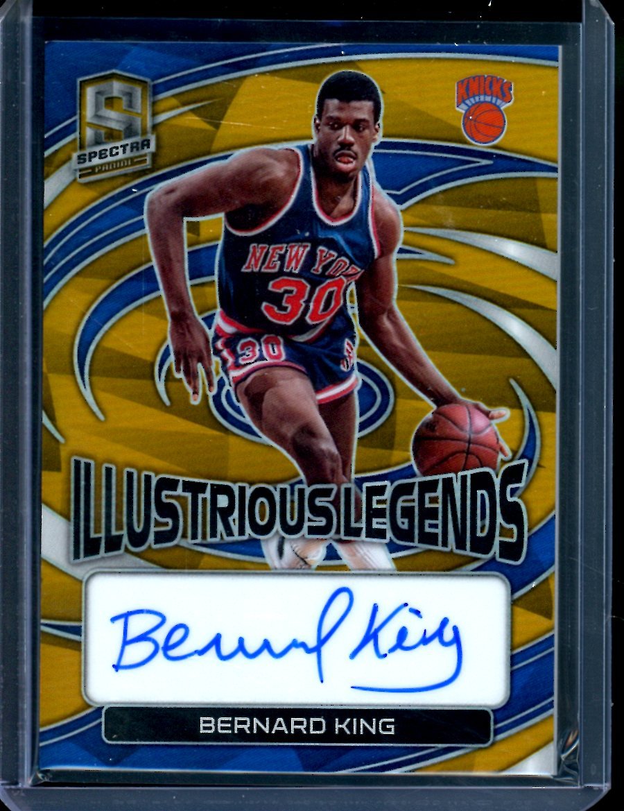 2022-23 Panini Spectra Bernard King Illustrious Legends Auto Gold /10 Knicks