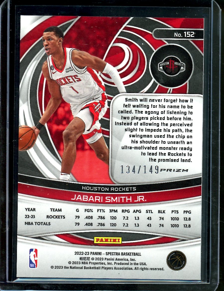 2022-23 Panini Spectra Jabari Smith Jr. Rookie Celestial /149 Rockets