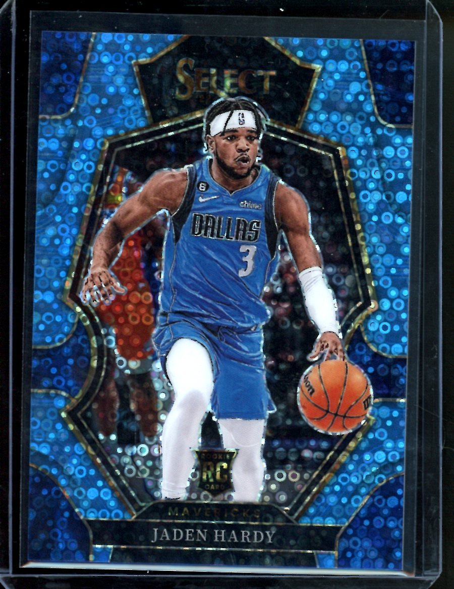 2022-23 Panini Select Jaden Hardy Rookie Light Blue Disco /99 Mavericks