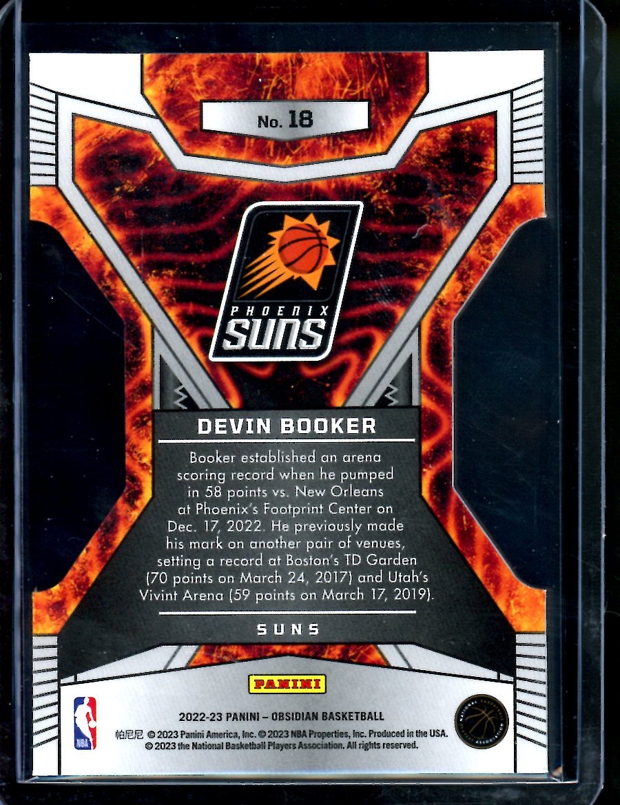 2022-23 Panini Obsidian Devin Booker Volcanix SSP Suns