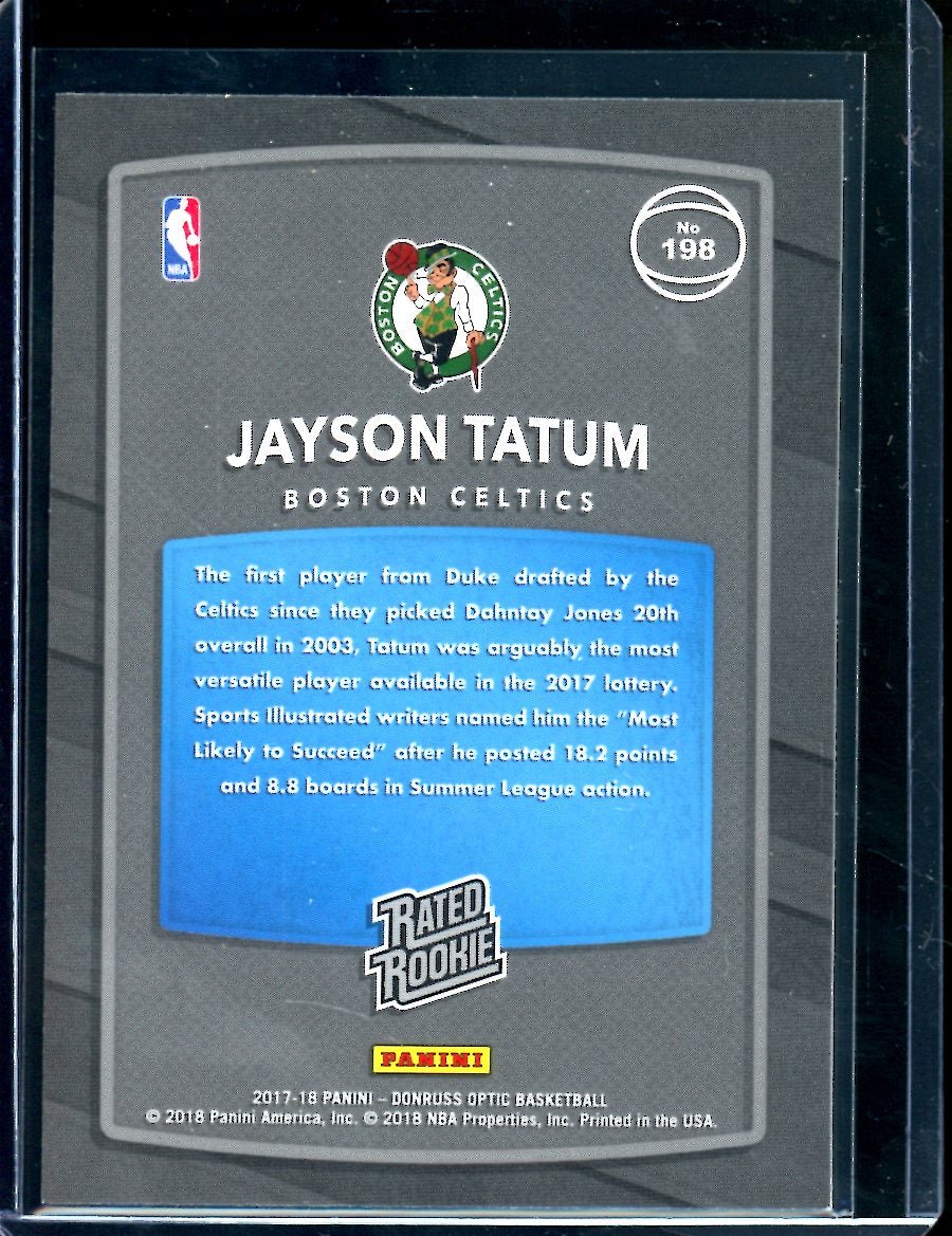 2017-18 Panini Optic Jayson Tatum Rookie Red Yellow Celtics