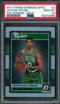 2017-18 Panini Optic Jayson Tatum Rookie The Rookies Holo PSA 10 Celtics