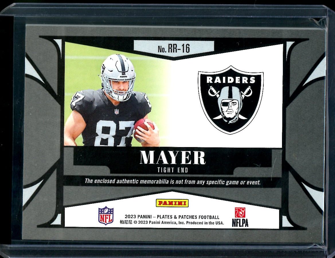 2023 Panini Plates & Patches Michael Mayer Rookie Patch /50 Raiders
