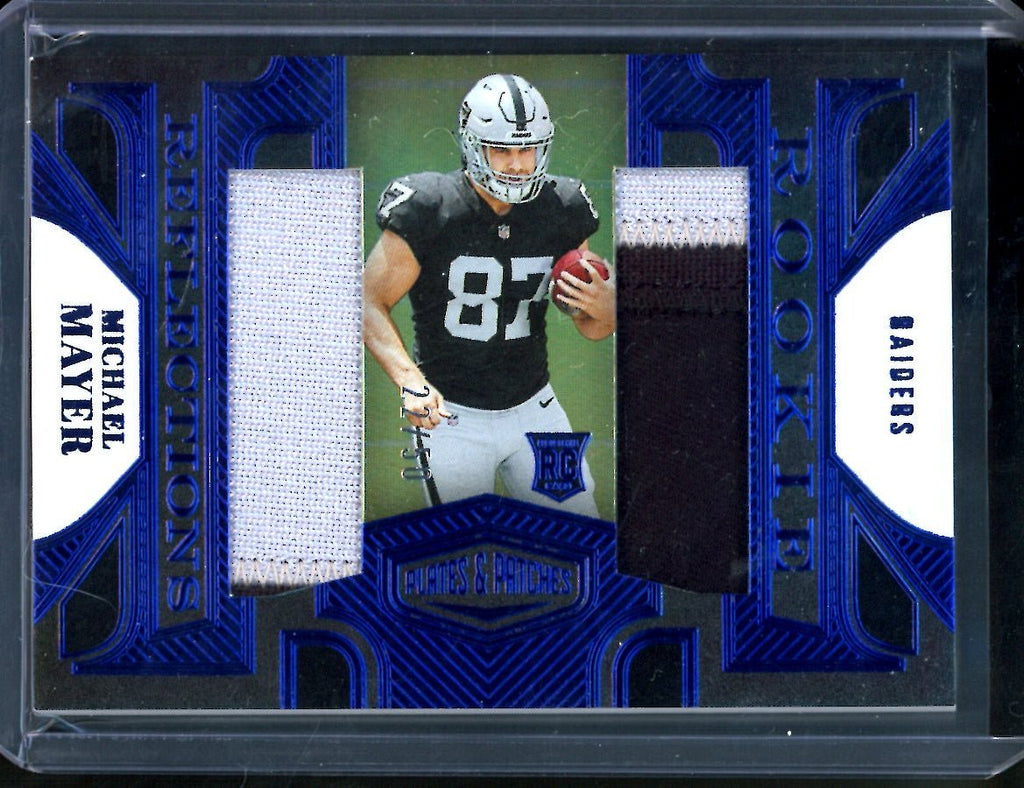 2023 Panini Plates & Patches Michael Mayer Rookie Patch /50 Raiders