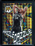 2022-23 Panini Mosaic Giannis Antetokounmpo Razzle Dazzle SSP Bucks