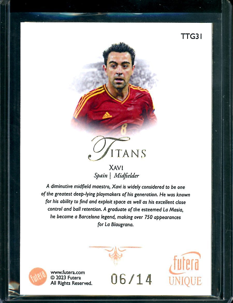 2023 Futera Unique Xavi Titans Gold Frame /14 Spain