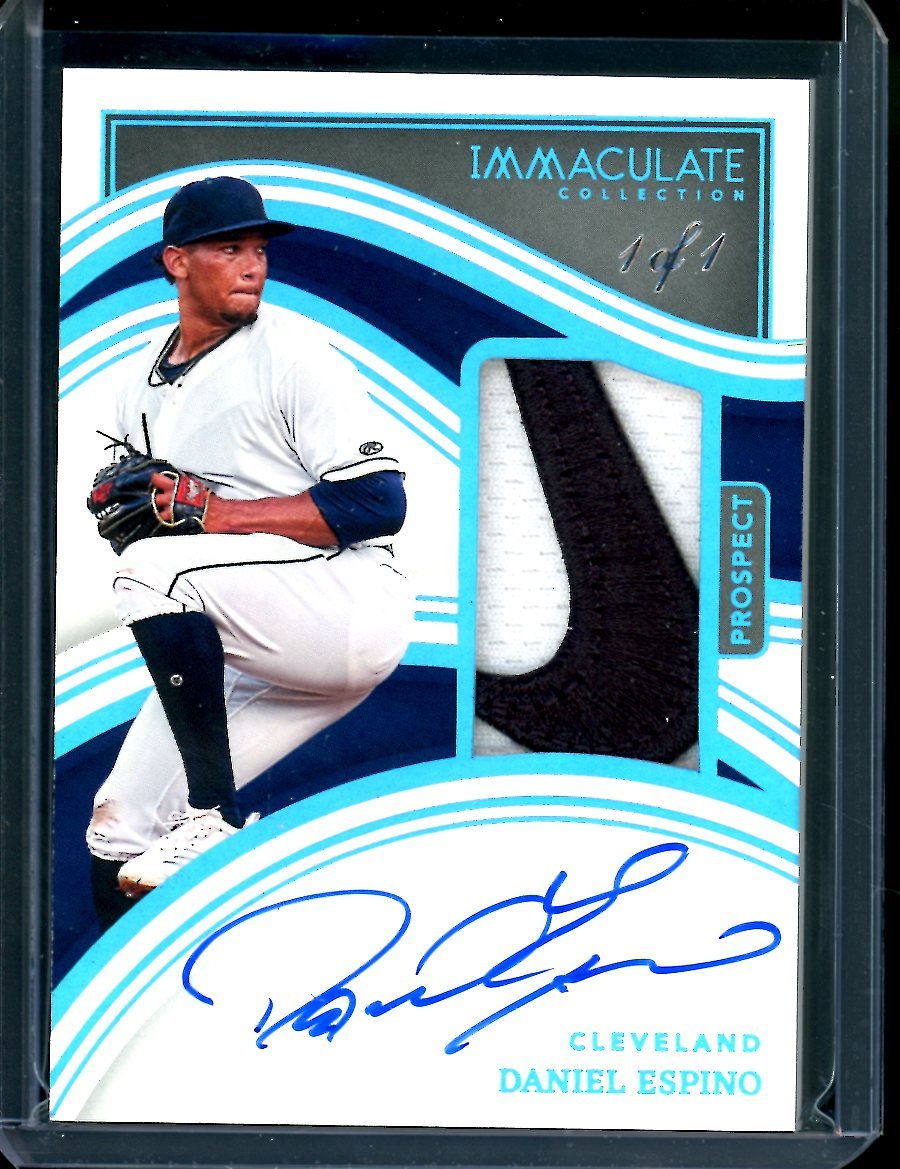 2023 Panini Immaculate Daniel Espino Prospect Patch Auto Nike Swoosh 1/1 Guardians
