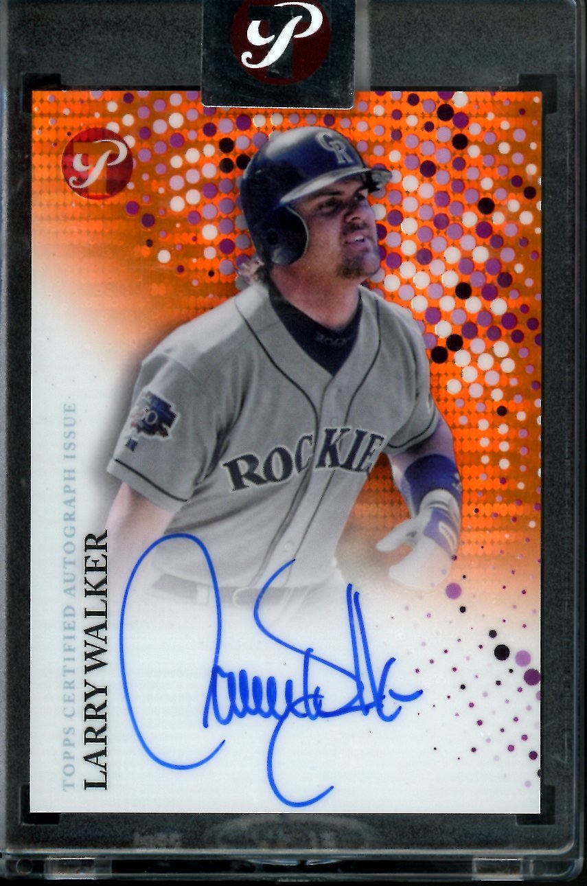 2022 Topps Prestine Larry Walker Auto Orange /25 Rockies