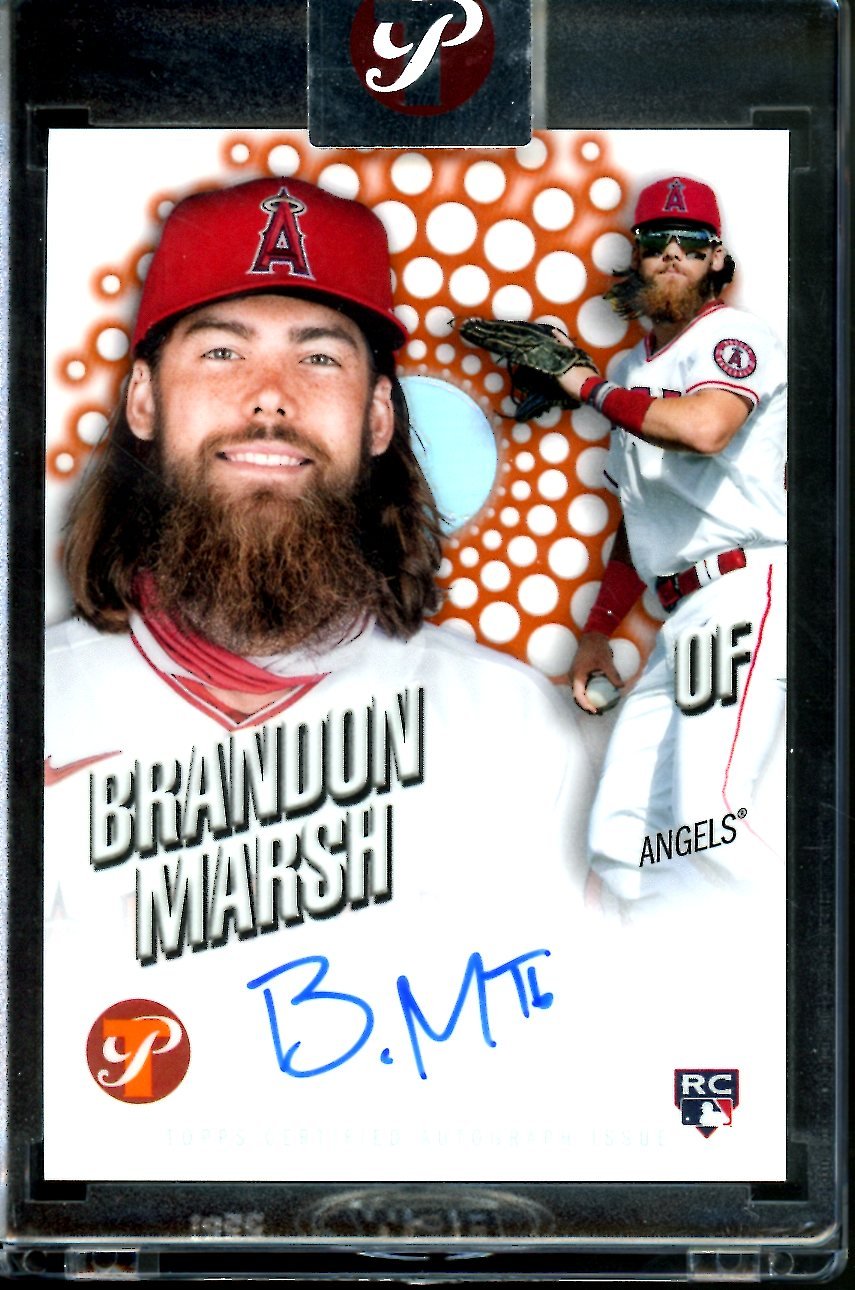 2022 Topps Prestine Brandon Marsh Rookie Auto Orange /25 Phillies