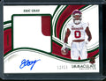 2023 Panini Immaculate Collegiate Eric Gray Rookie RPA Green /13 Oklahoma