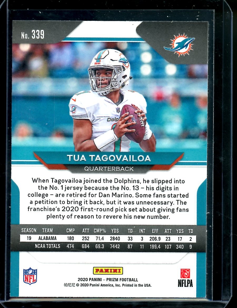 2020 Panini Prizm Tua Tagovailoa Rookie Dolphins