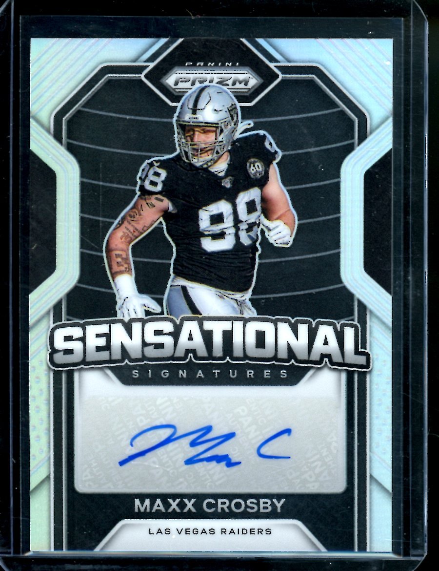 2020 Panini Prizm Maxx Crosby Sensational Signatures Auto /50 Raiders