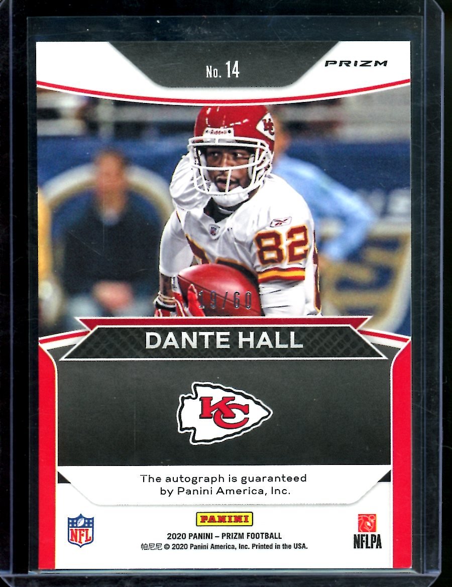 2020 Panini Prizm Dante Hall Flashback Auto /60 Chiefs