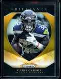 2020 Panini Prizm Chris Carson Brillance Gold /10 Seahawks