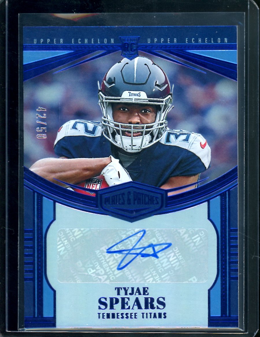 2023 Panini Plates & Patches Tyjae Spears Rookie Auto /50 Titans