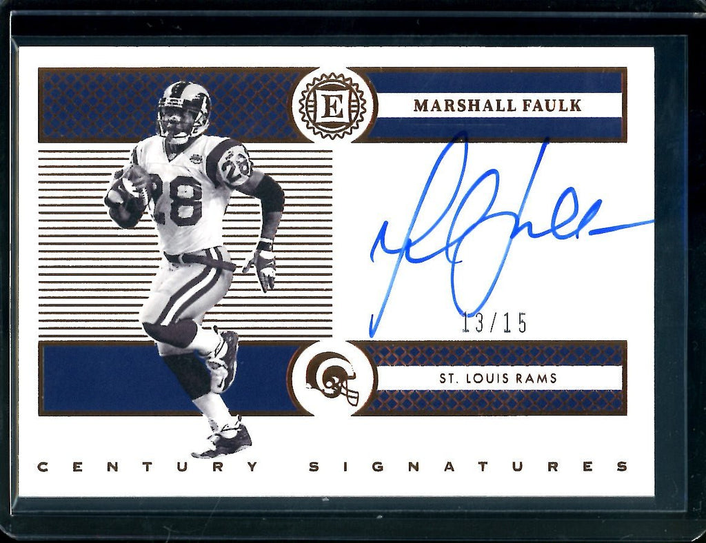 2022 Panini Encased Marshall Faulk Century Signatures Auto /15 Rams