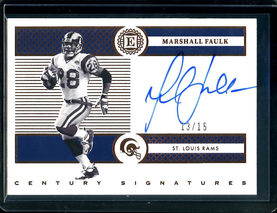 2022 Panini Encased Marshall Faulk Century Signatures Auto /15 Rams