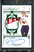 2022 Panini Flawless Bailey Zappe Rookie Auto Signatures Gloves RPA Green /5 Patriots