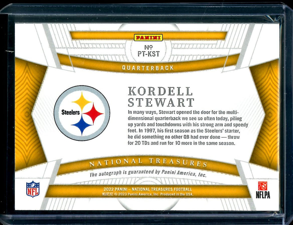 2022 Panini National Treasures Kordell Stewart Personalized Treasures Auto /49 Steelers