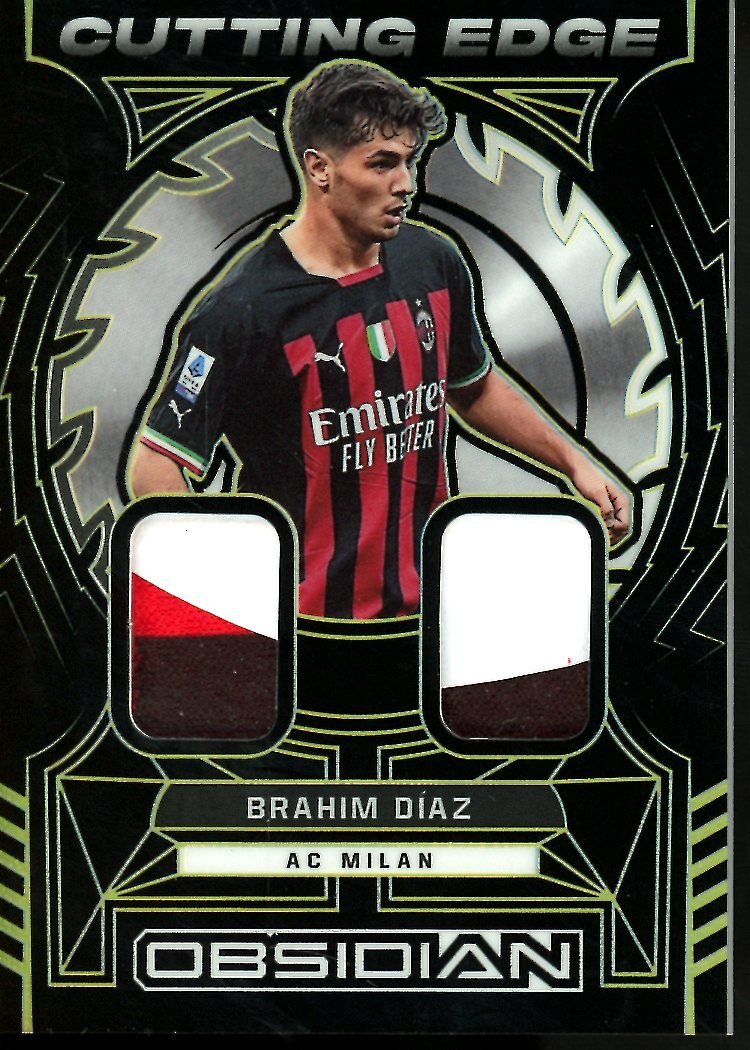 2022-23 Panini Obsidian Brahim Diaz Cutting Edge Patch Gold /10 AC Milan