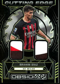 2022-23 Panini Obsidian Brahim Diaz Cutting Edge Patch Gold /10 AC Milan