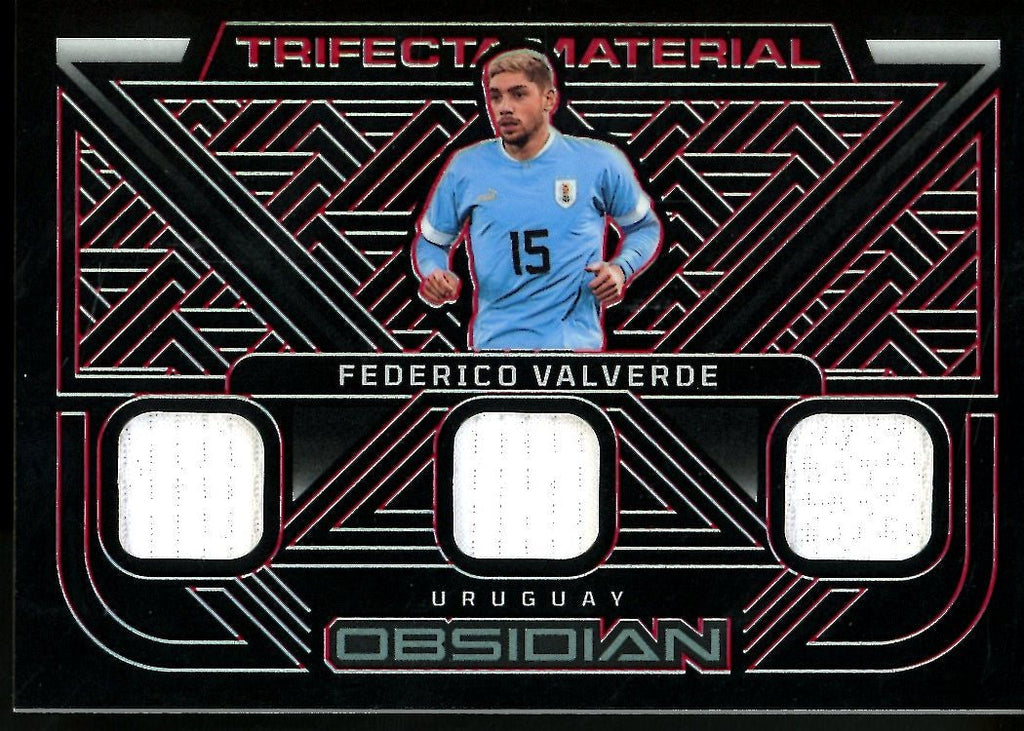 2022-23 Panini Obsidian Federico Valverde Trifecta Materials Patch /25 Uruguay