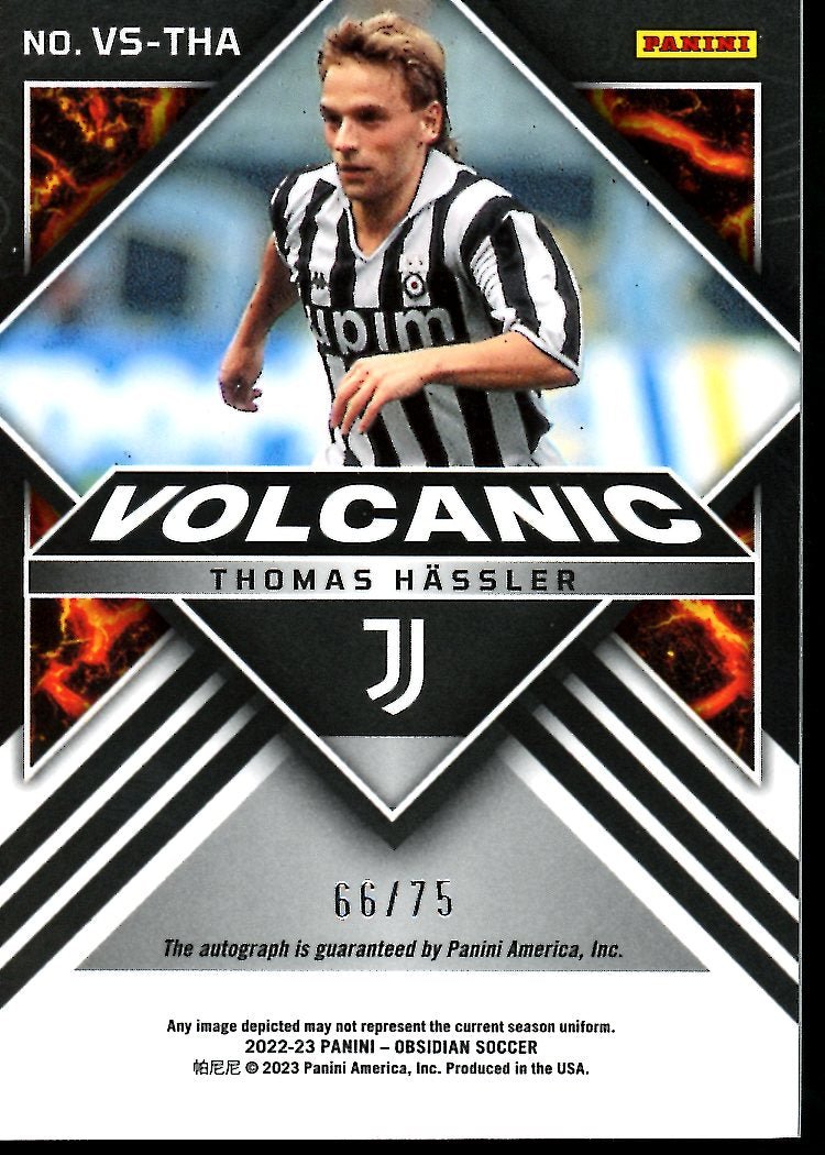 2022-23 Panini Obsidian Thomas Hassler Volcanic Auto /75 Juventus