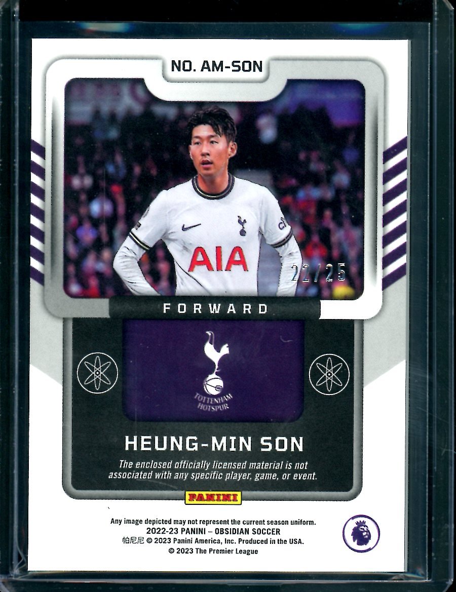 2022-23 Panini Obsidian Heung-Min Son Atomic Materials Patch /25 Tottenham