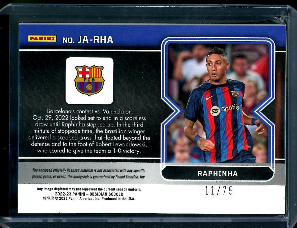 2022-23 Panini Obsidian Raphina Patch Auto /75 Barcelona