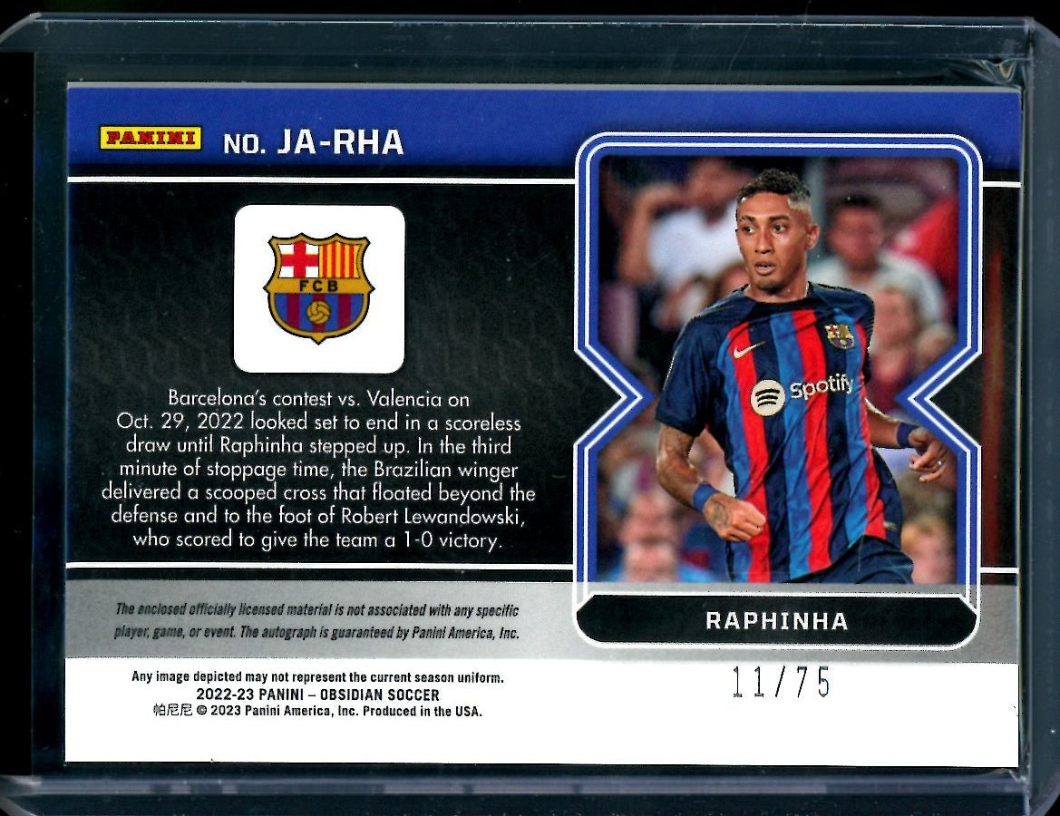 2022-23 Panini Obsidian Raphina Patch Auto /75 Barcelona