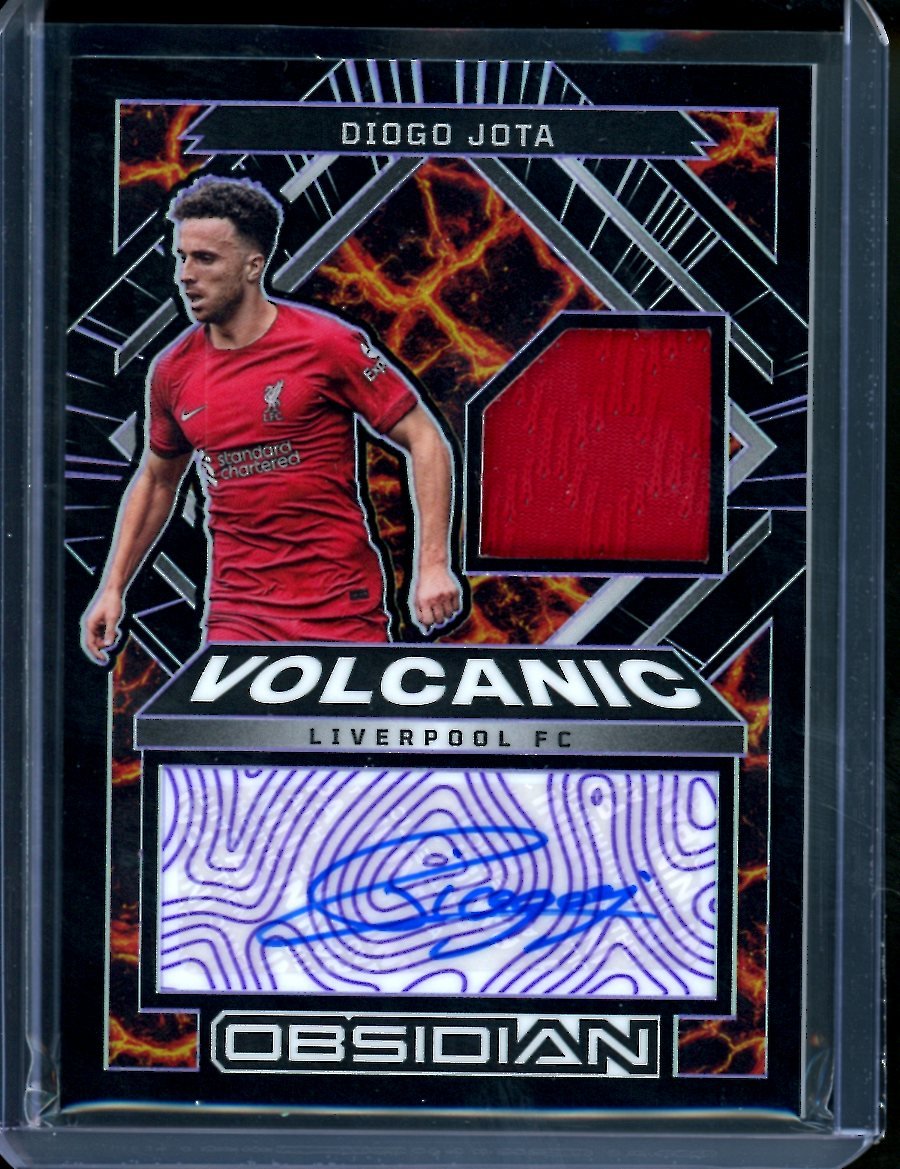 2022-23 Panini Obsidian Diogo Jota Volcanic Patch Auto /50 Liverpool