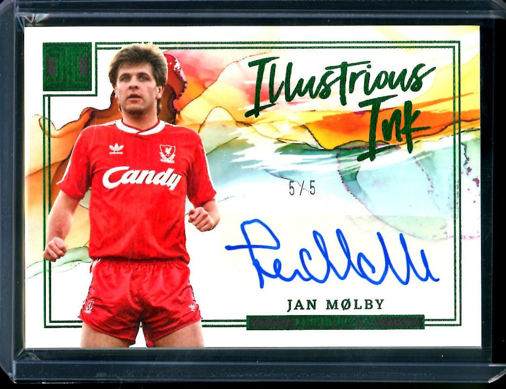 2022-23 Panini Impeccable Jan Molby Illustrious Ink Auto /5 Liverpool