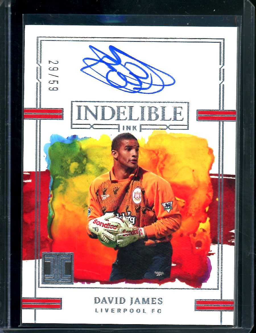 2022-23 Panini Impeccable David James Indelible Ink Auto /59 Liverpool
